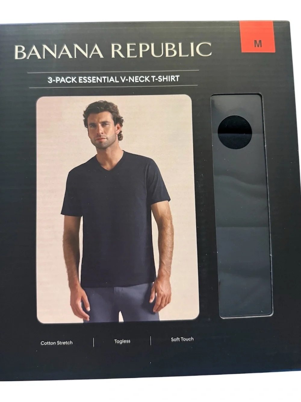 Banana Republic Black V-Neck Short Sleeve Tee